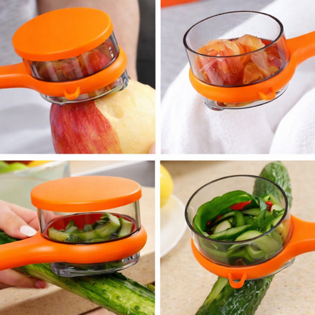 Peeler with Box – Safe Vegetable &  Fruit Peeler with Collection Container